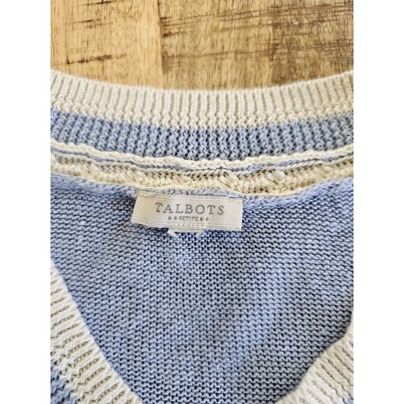 Talbots Linen Knit Sweater Women's Size PM Cricket Tennis Beach - Picture 8 of 11